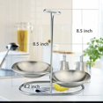 thumbnail image 2 of Soporte de acero inoxidable NQ Reposa cucharas Cucharones de sopa Mango largo vertical Plateado Doble, 2 of 5