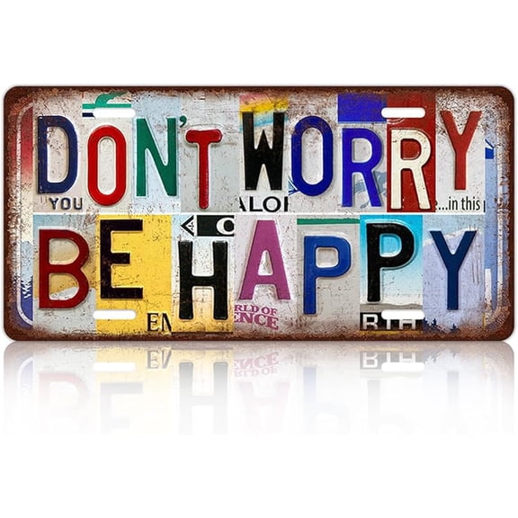 Vintage Garden Tours 5 Cents License plate Wall Decor Metal Sign Tin Signs for Garden Lover