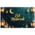 thumbnail image 1 of Eid Mubarak Banner Background Lanterns Stars Moon Festive Decor Backdrop for Party Event Ramadan Celebration Holiday Photography Props, 1 of 4