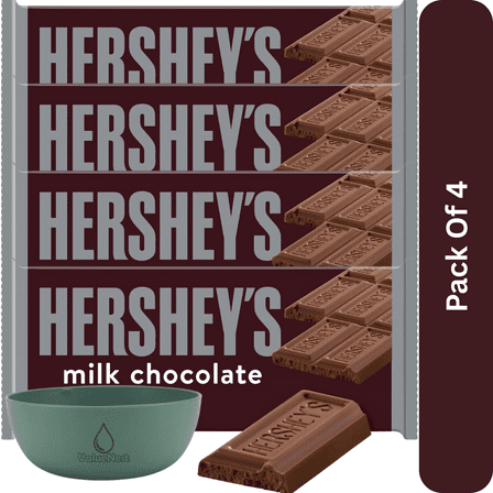 Hershey's Milk Chocolate  Bar 1.55 oz Candy, With Olive Green Bowl By ValueNest