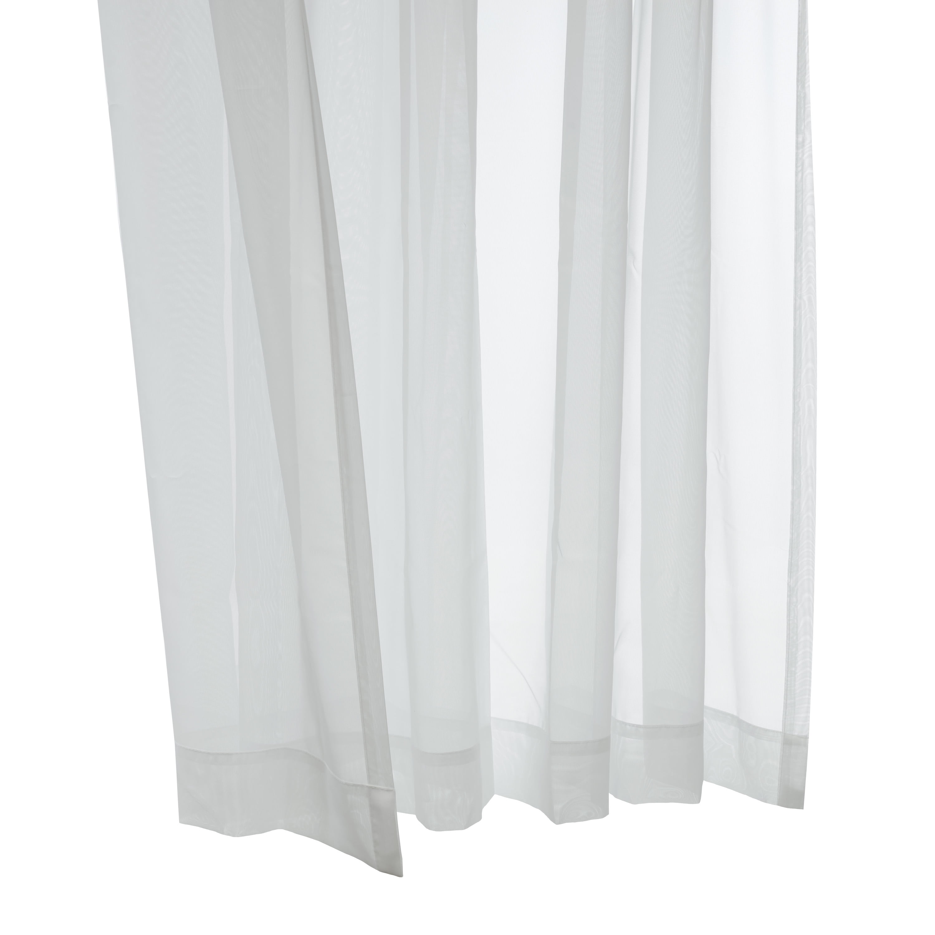 Rhythm Rod Pocket European Style High Curtain Voile 104" x 84" in White