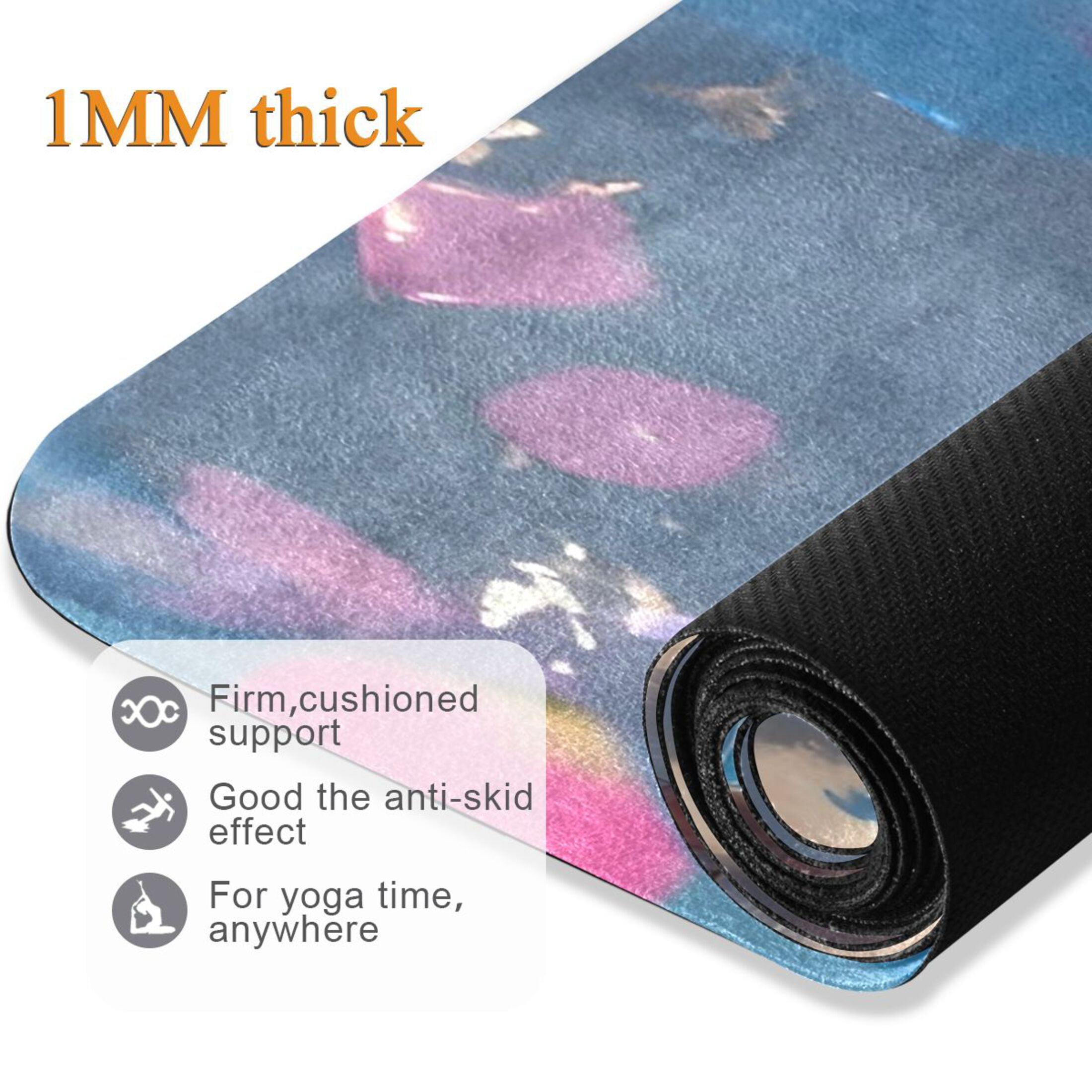 BZSMCE Yoga Mat Women Fitness Mat Serene Petal Otter Pattern