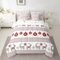thumbnail image 2 of Feelyou Vintage Christmas Festival Twin Bedding Sets 7-Piece, Tribal Aztec Geometric Bedding Comforter Set, Kawaii Reindeer Print Reversible Sheet Sets, ltra Soft Home Decor, 2 of 7
