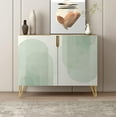 thumbnail image 2 of PixonSign Sideboard and Buffet Cabinet, 2 Doors Wood Storage Cabinet Console Table with Pastel Watercolor Paint Strokes for Kitchen, Bedroom, Dinning, Foyer, Office - 35" L x 18" W x 29" H, 2 of 5