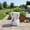 Glossy Surface That Mimics, variant on Geometric Hourglass Accent Table with Faux Marble Finish - Modern Indoor/Outdoor Side Table, Green