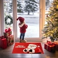 thumbnail image 6 of HomeKingdee Non Slip Bath Mat for Bathroom Floor Tub, Funny Santa Claus Bathroom Rug Water Absorbent Soft Shaggy Rugs Indoor Doormats Snowflake on Red Background Mats, 6 of 6