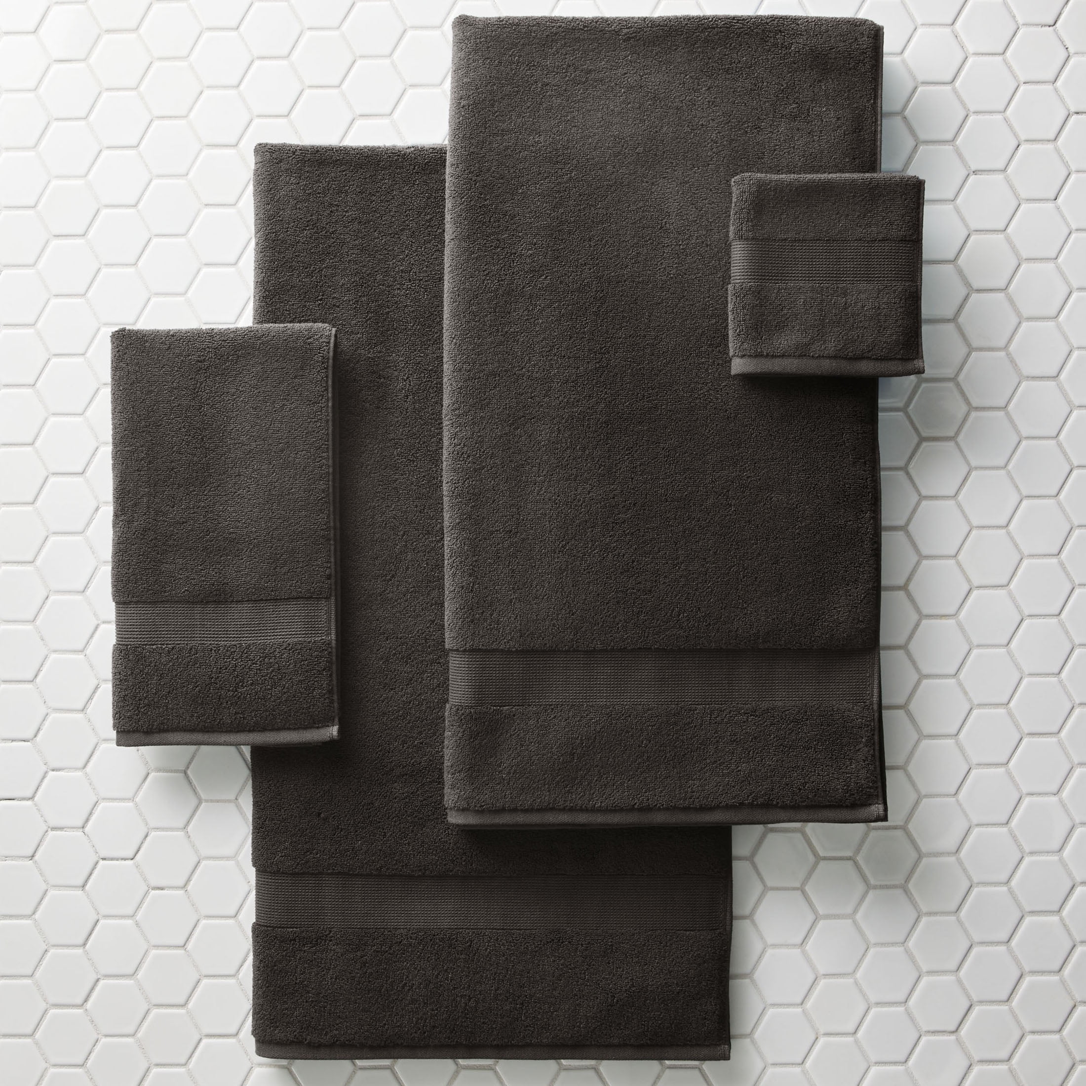 Better Homes & Gardens Signature Soft Solid 6 Piece Towel Set,Gray Shadow