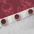 thumbnail image 4 of jejeloiu Gothic Skull Skeleton Blackout Curtains Set of 2 (52x84 Each),Rustic Victorian Floral Window Curtains,Red Damask Baroque Curtains and Drapes For Teens,Breathable Home Decor, 4 of 6