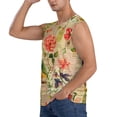 thumbnail image 3 of Lsque Vintage Bird Print Men's Cotton Blend Sleeveless Muscle Shirts (S-3XL)- Moisture Wicking, Odor Protection, UPF 30+,Medium, 3 of 8