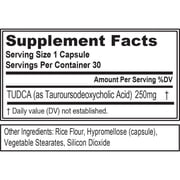 Evlution Nutrition TUDCA - Supports Healthy Liver Function & Gut Health - 250mg Tauroursodeoxycholic Per Serving - Vegan - Dietary Supplement - 30 Servings - 30 Veggie Capsules