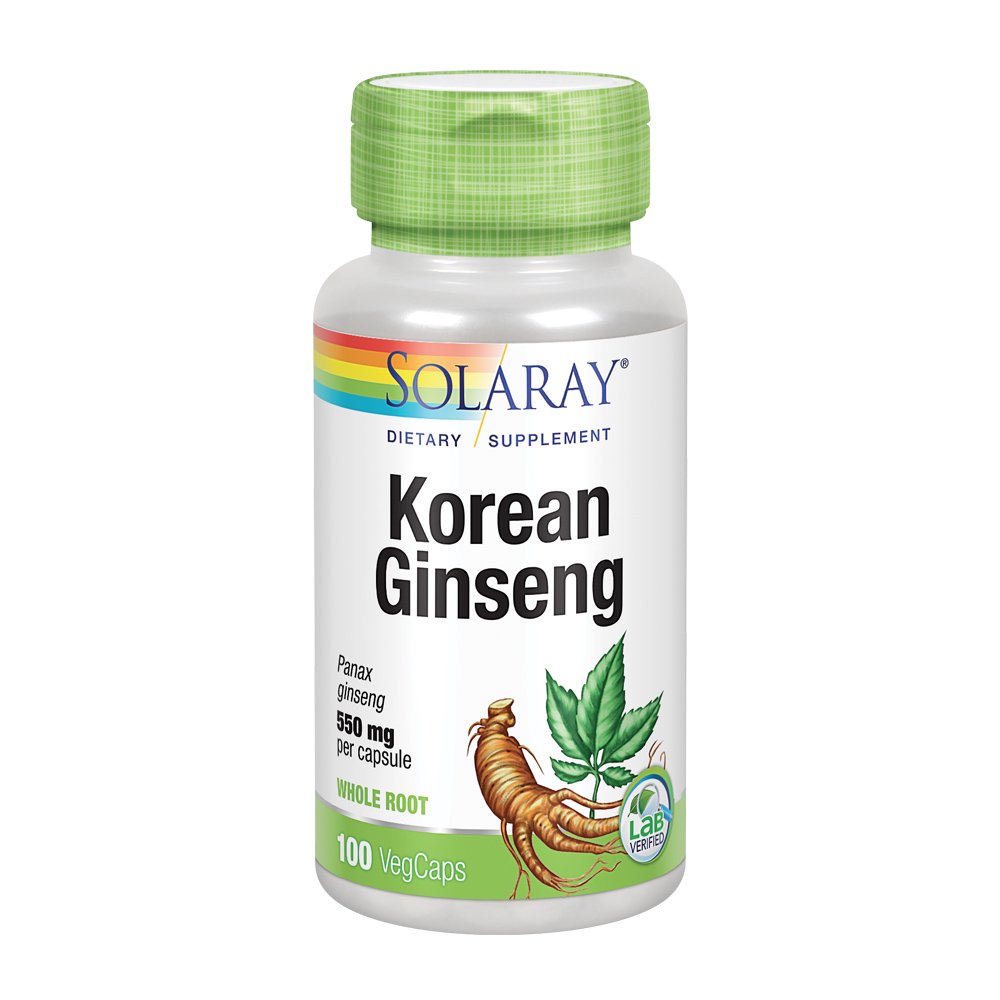 Solaray Korean Ginseng Root 550 mg 100 Capsules