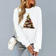 thumbnail image 5 of ShiShine Women's Christmas Sweatshirt Cute Books Tree Graphic Long Sleeve Holiday Shirts Casual Crew Neck Xmas Tops, 5 of 6