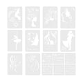 thumbnail image 1 of Plantillas de pintura, plantillas de dibujo, plantillas de patrones en relieve para pintura de tela, azulejo de pared, decoración del hogar, 16 Uds., 1 of 8