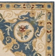 thumbnail image 5 of SAFAVIEH Micro-Loop Ibrahim Floral Bordered Wool Area Rug, Cream/Blue, 4' x 6', 5 of 7