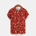 thumbnail image 1 of Blusa y camisa de manga corta con cuello vuelto Camisa casual para hombre Camisa de bolos vintage de manga corta Camisas de verano de playa cubana Camisa abotonada Blusa de poliéster para hombre, 1 of 5
