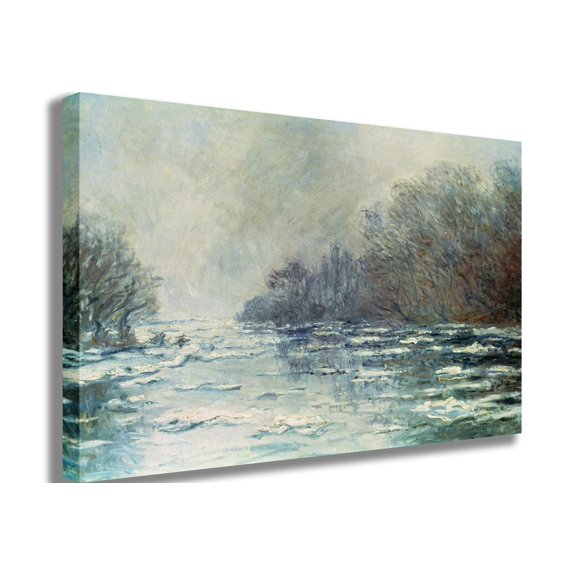 Monet "The Break Up at Vetheuil" (1883) Canvas Print
