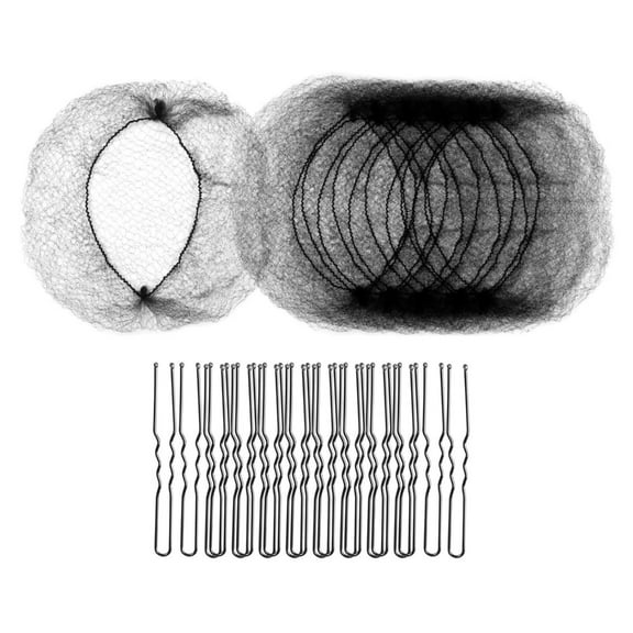 20Pcs Mesh Hair Net With 40Pcs U Pins Set Elastic Hair Net Accesories For Secure And Comfortable Hairstyling