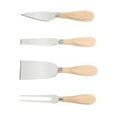 thumbnail image 1 of Juego De Cuchillos Para Queso De Acero Inoxidable, 4 Piezas Marron/Plata, 1 of 5