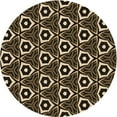 thumbnail image 1 of Ahgly Company Indoor Round Patterned Peru Brown Area Rugs, 5' Round, 1 of 6