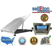 NTEP 48" x 48" 4' Diamond Plate Lift-Top Stainless Steel Floor Scale 2000 lbs