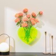 thumbnail image 3 of Heart Vase, Acrylic Flower Vase, Hangable Wall Vase, Green Aesthetic Vase for Decor, Modern Decorative Vase for Wedding, Living Room, Bedroom, Table, Office, Housewarming Gift(Neon Green), 3 of 7