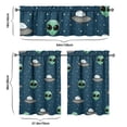 thumbnail image 6 of Set of 3 Cute Celestial Kitchen Curtains, Star Constellation Moon and Stars Tier Curtains with Valance, Nebula Cosmic Sci-Fi Lovers Window Panels, Rod Pocket Design, 6 of 6