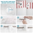 thumbnail image 4 of No Hook Shower Curtain, Red Striped Shower Curtains for Bathroom with See Through Top Window, Red White Stripes Farmhouse Waterproof & Washable Bath Curtain 66"x72", 4 of 9