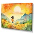 thumbnail image 2 of Designart "Child Running Free" Children'S Art Wall Art Living Room, 2 of 5
