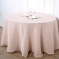 thumbnail image 4 of BalsaCircle 108" Blush Round Premium Polyester Faux Burlap Tablecloth Reception Dining, 4 of 6