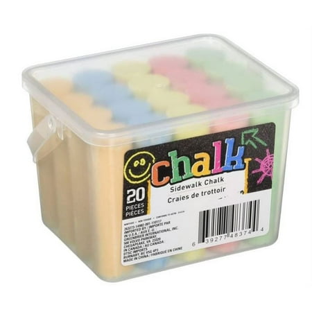 PSLLC Sidewalk Chalk 20 Count- 5 colors (Color Selected Randomly)