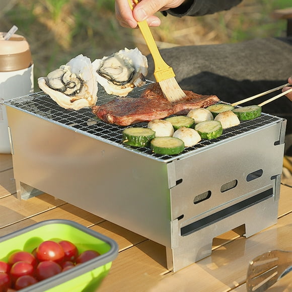 Suncoda Barbecue Grill, Charcoal Grill Portable Barbecue Grill Folding Bbq Grill Small Barbecue Grill Outdoor Grill Tools for Camping Hiking Picnics Traveling