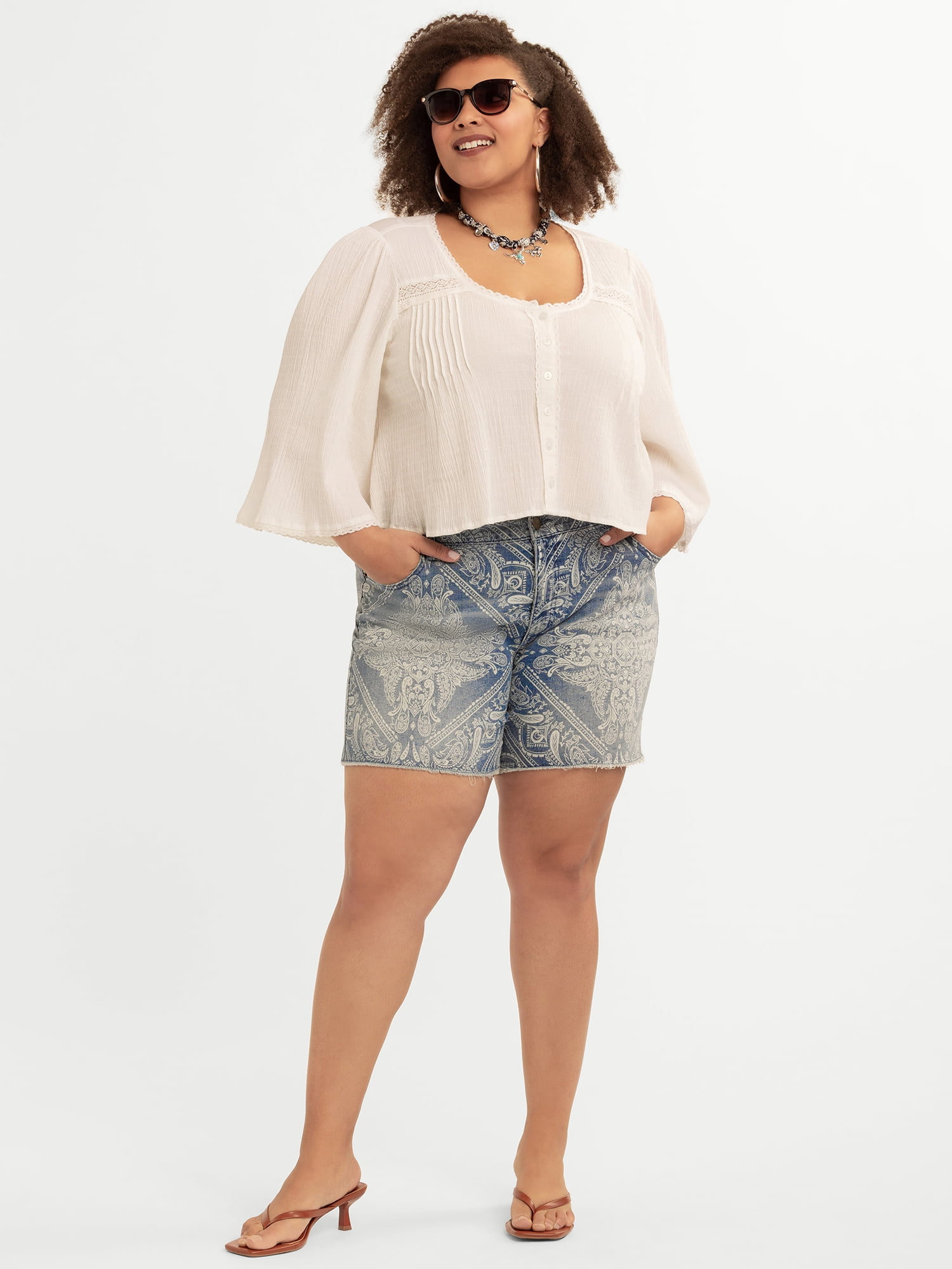 Jessica Simpson Women's Plus Fiesole Blouse, Sizes 0X-4X