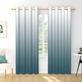 thumbnail image 5 of Nanqianyi Blue Ombre Blackout Curtains, Gradient Blue Grey Color Thermal Insulated Window Curtain for Living Room, Grommet Top Drapes (42W x 96L / 2 Panels Per Set), 5 of 7
