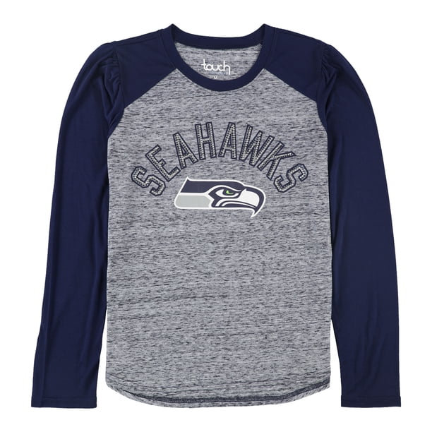 Touch Womens Seattle Seahawks Embellecido playera, azul, mediano