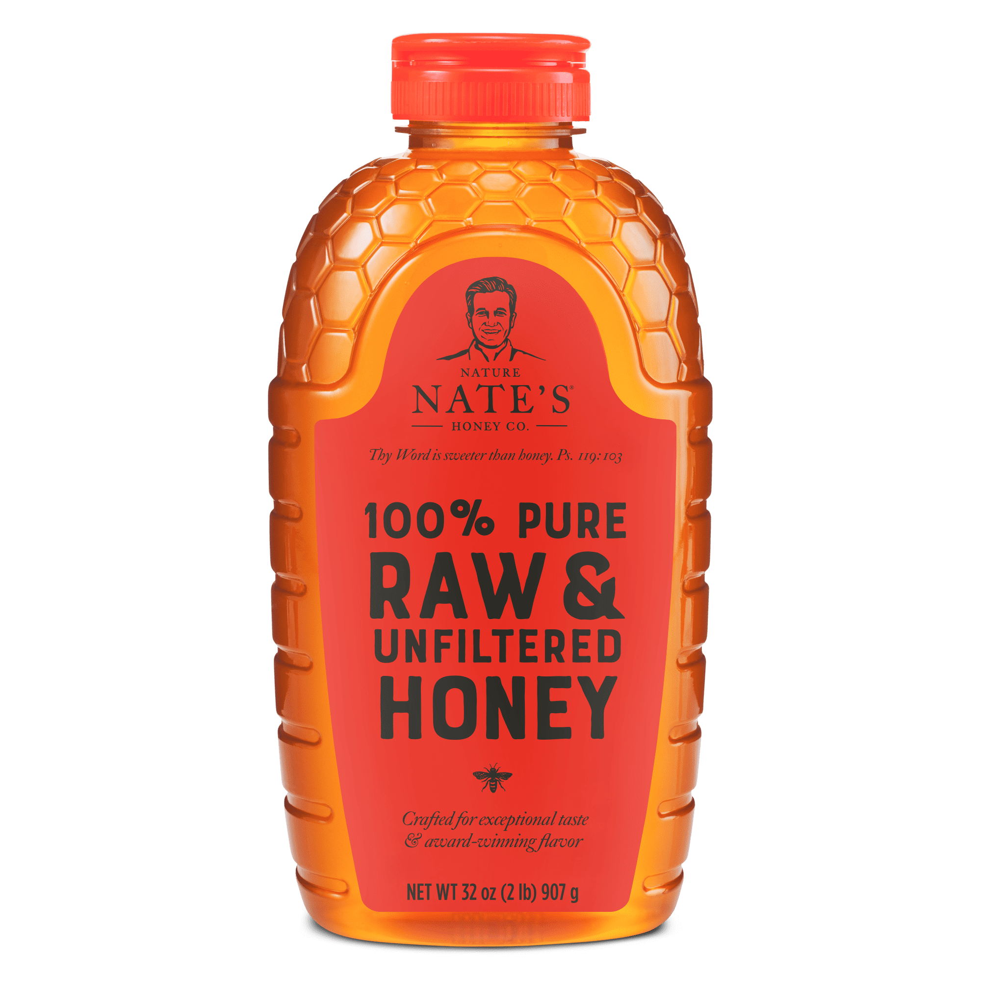 Nature Nate's Honey: 100% Pure, Raw and Unfiltered Honey - 32 fl oz
