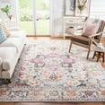 thumbnail image 2 of SAFAVIEH Madison Katina Traditional Oriental Area Rug, Fuchsia/Ivory, 8' x 8' Square, 2 of 11