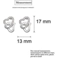 thumbnail image 3 of Zhuge Conjunto de joyería para mujer, con cadena, collar, pendientes, anillos y cristales austriacos brillantes rellenos de plata, 3 of 5