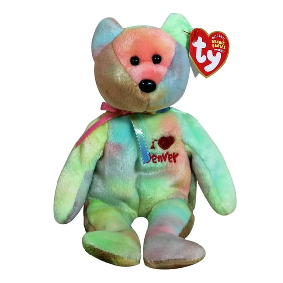 Ty Beanie Baby: I Love Denver the Bear | Stuffed Animal | MWMT