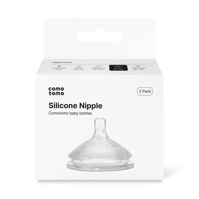 Tetinas para biberón Comotomo Gen 2 flujo rápido, 2 unidades