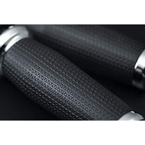 Kuryakyn 5948 Motorcycle Handlebar Accessory: Thresher Grips with End Caps,