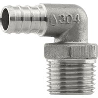 Boshart Pex Elbow Pipe Fitting - 1/2 In. Pex x 1/2 In. MPT, Durable, 0.5" x 0.5"