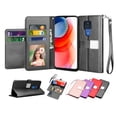 thumbnail image 1 of Motorola Moto G Play 2021 Wallet Case, Moto G Play 6.5" PU Leather Case, Tekcoo ID Cash Credit Card Slots Holder Purse Carrying Folio Flip Cover Hard Case Kickstand & Hand Strap - Black, 1 of 7