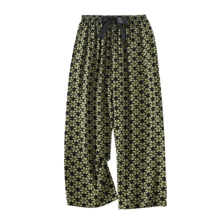 Chic Sea Green Cotton Printed Ankle Length Pant