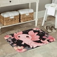 thumbnail image 7 of Picia Cute Axolotl Sakura Blossoms A Pattern Flannel Doormat – 16x24 Inch Non-Slip Indoor Mat, Absorbent & Quick-Dry Rug for Entryway, Bathroom, Kitchen, and Bedroom, Machine Washable, 7 of 7