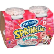 YoCrunch Sprinkl'ins Popping Low Fat Vanilla with Bubblegum Flavored Candy Yogurt, 4 Oz., 4 Count