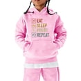 thumbnail image 1 of BXUIDJG Chandail en Molleton pour Filles Coupe Décontractée Mignon pour Fans de Football Cadeau Sportif pour Adolescentes Joueur de Rugby Rétro Imprimé Lettre Ample avec Poche Chandail en Molleton Mignon Tendance Rose 3-4 T, 1 of 3