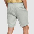 thumbnail image 4 of Pantalones de Hombre Elástico Cintura Músculo Casual Imitación Algodón Lino Textura Atado Cinco Cuartos de Pantalones Cortos, 4 of 9