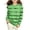 Green, variant on Girls Striped Print Sweatshirt Loose Fit Crew Neck Long Sleeve Pullover Tops Kids Casual Versatile Sweatshirts Back To School Clothes 4-14Years