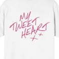 thumbnail image 4 of Looney Tunes Tweety My Tweet Heart Crew Neck Short Sleeve Women's White T-shirt, 4 of 4