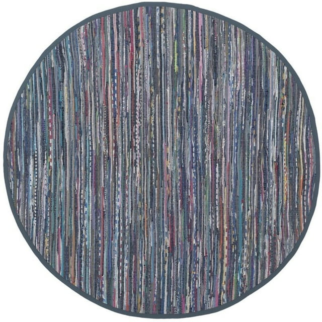 Safavieh Rag 4' Round Hand Woven Cotton Rug in Purple